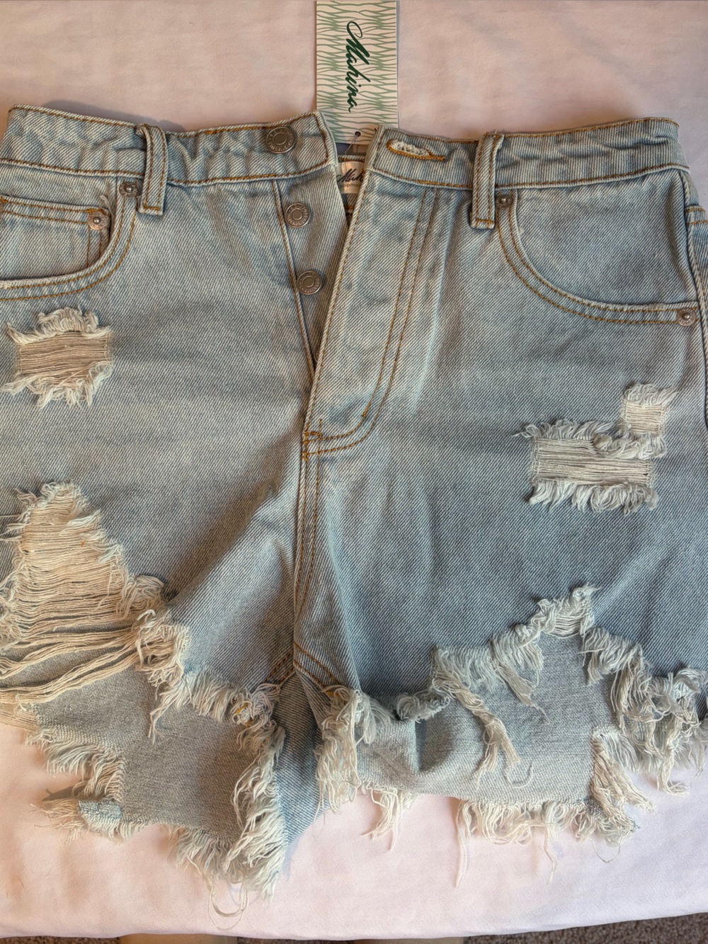 Signature Light Blue Distressed Women’s Denim Jacket